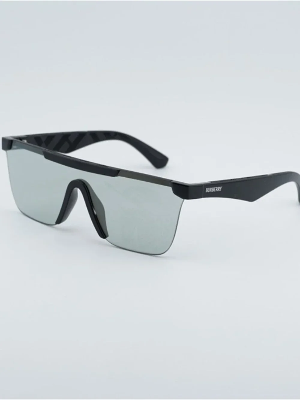 Burberry BE4480D 300169 Sunglasses Black Square Frame, Light Gray Lenses - Picture 1 of 12